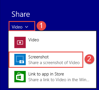 screenshots, Windows 8.1, share, apps
