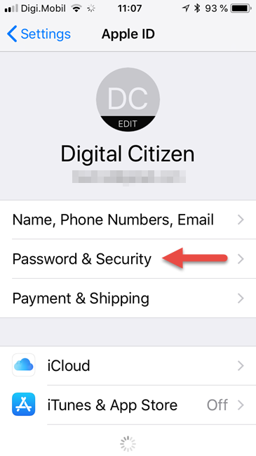 Apple ID, two step authentication