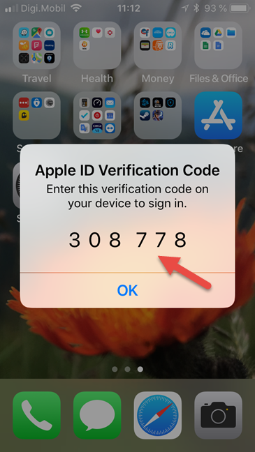 Apple ID, two step authentication