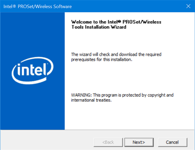 The Intel PROSet/Wireless Software