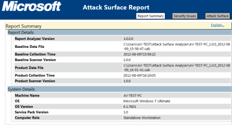 Microsoft Attack Surface Analyzer