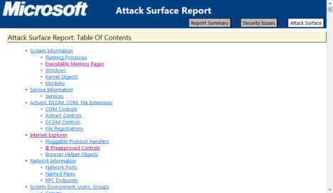 Microsoft Attack Surface Analyzer