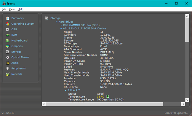 Details about the ASUS FX HDD