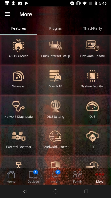 The ASUS router mobile app for Android
