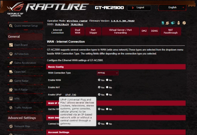 The Help documentation offered by ASUS ROG Rapture GT-AC2900