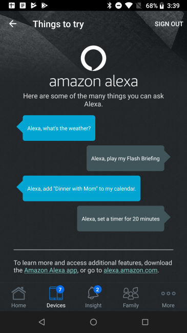 Install the Amazon Alexa app