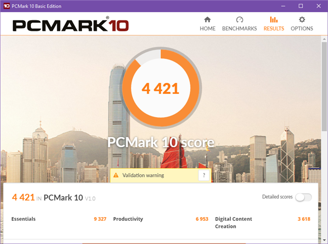 ASUS Mini PC PB60G benchmark results in PCMark 10