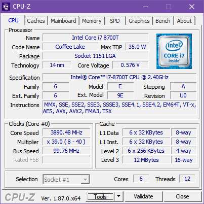 The processor inside the ASUS Mini PC PB60G