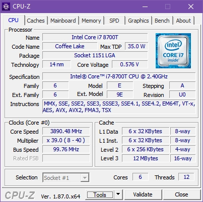 The processor inside the ASUS Mini PC PB60G