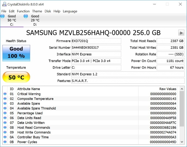 ASUS Mini PC ProArt PA90 - NVMe SSD details