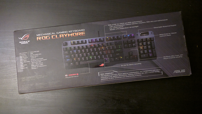 ASUS ROG Claymore, keyboard