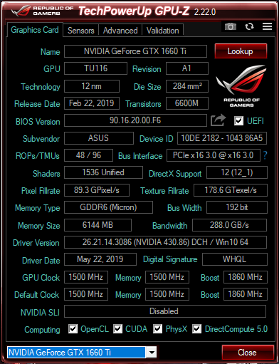 Specifications shown by GPU-Z