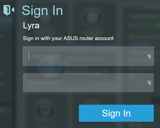 ASUS firmware - Sign into your ASUS router