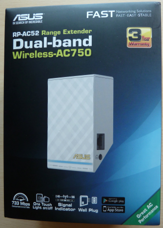 ASUS RP-AC52, WPS, range, extender, wireless, network, dual-band, 802.11ac