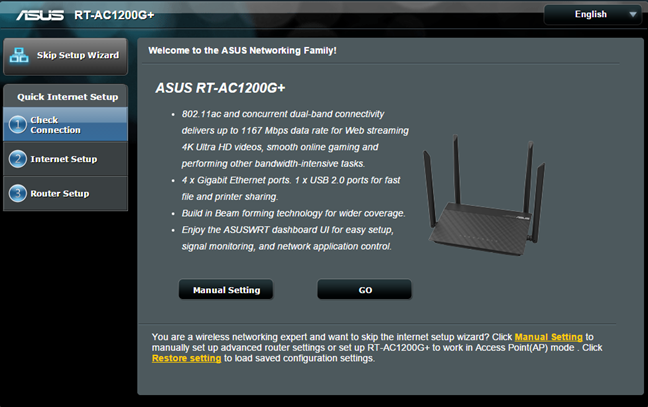 ASUS RT-AC1200G+, dual-band, wireless, AC1200, router, review, performance