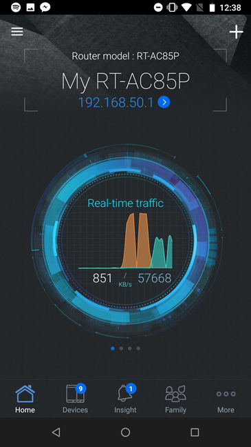 The ASUS router mobile app for ASUS RT-AC85P