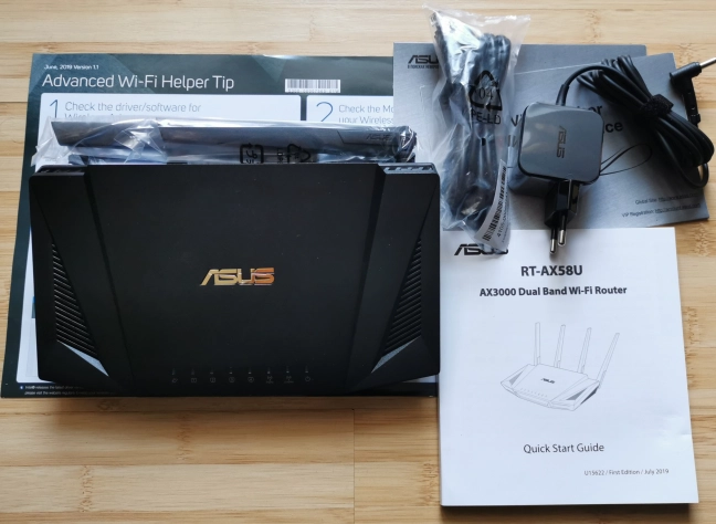 ASUS RT-AX58U - what you find inside the box