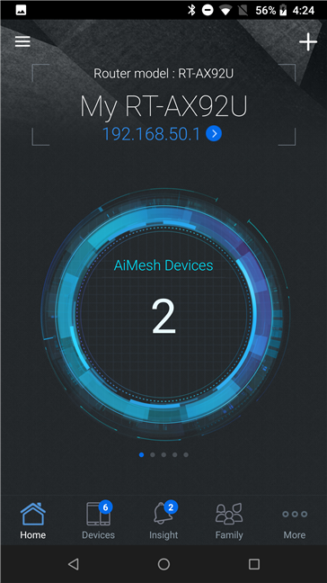 The ASUS router mobile app