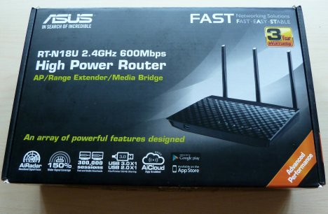 ASUS RT-N18U High Power Wireless Router 2.4 GHz 600 Mbps 