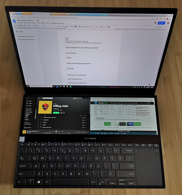 Using the ASUS ZenBook Pro Duo