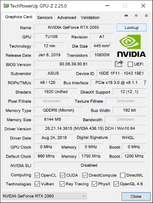 The video card on the ASUS ZenBook Pro Duo