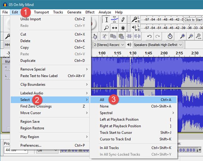 How to play a song in reverse, in Windows, with Audacity Digital Citizen