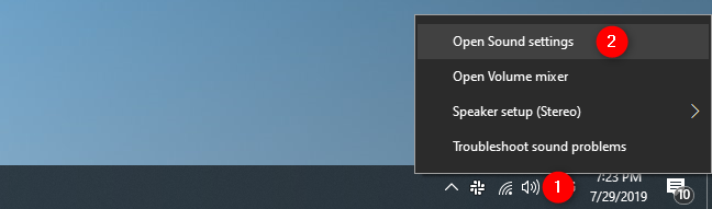 A faster way to open the Sound settings in Windows 10