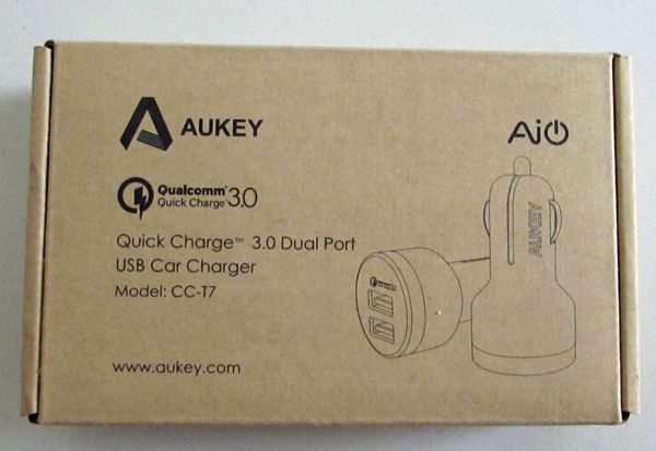 Aukey CC-T7, dual, port, car, charger, review, test