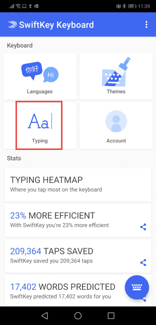 SwiftKey keyboard - Tap Typing