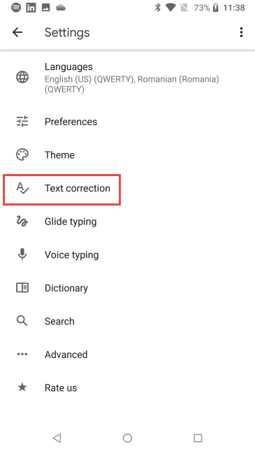 Gboard - Tap Text correction