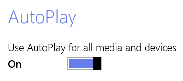 AutoPlay, settings, media, devices, Windows 8.1