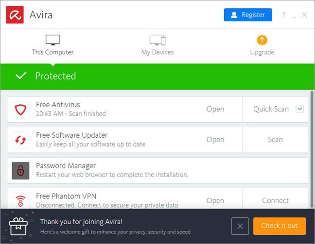 Avira Free Security Suite