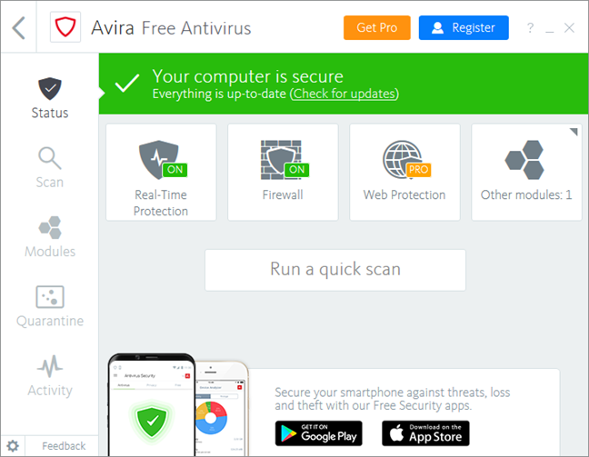 Avira Free Security Suite