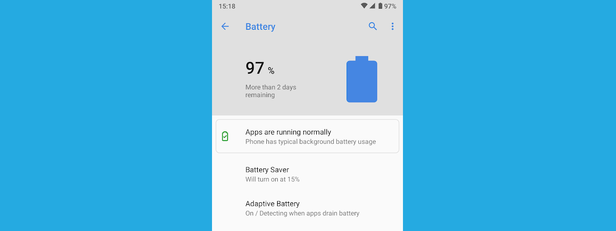 How to show the battery percentage on Android