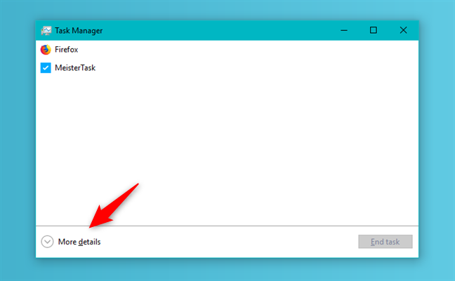 More details in Task Manager