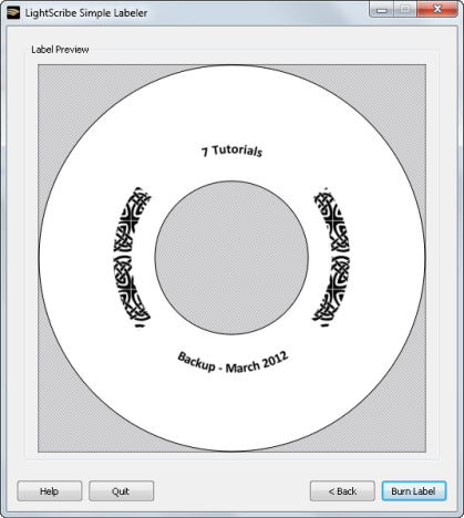 LightScribe Simple Labeler