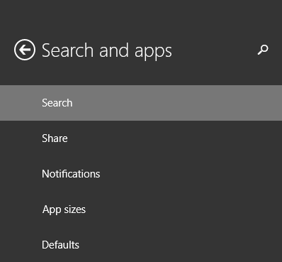 Search, charm, Windows 8.1, Bing, turn off, disable, integration