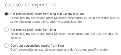 Search, charm, Windows 8.1, Bing, turn off, disable, integration