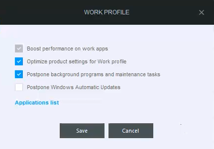 Bitdefender, profile, work, game, movie, configure