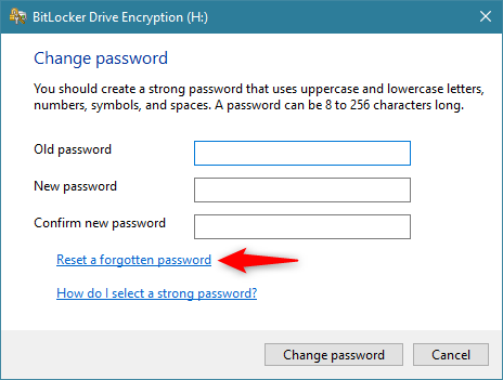 Reset a forgotten password