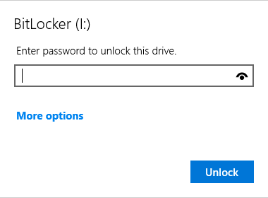 Unlock a BitLocker encrypted drive