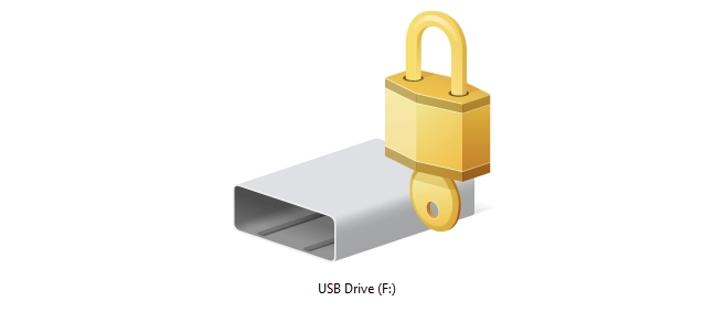 A BitLocker encrypted USB drive