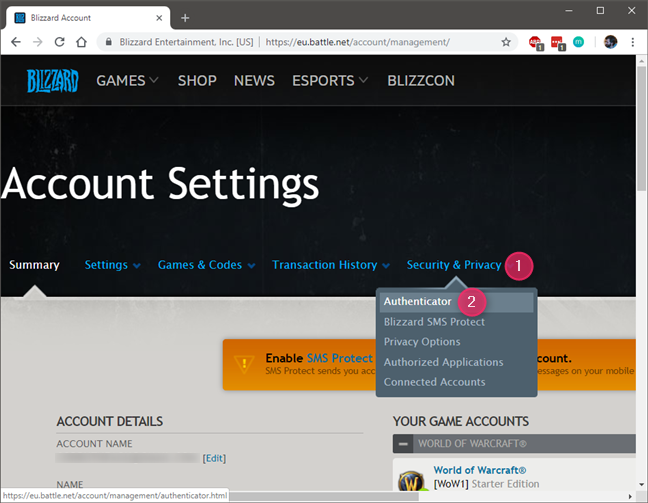 Protect your Blizzard account with Battle.net Authenticator