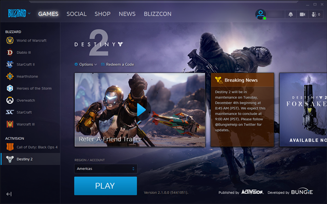 Games that are protected by Blizzard's two-factor authentication
