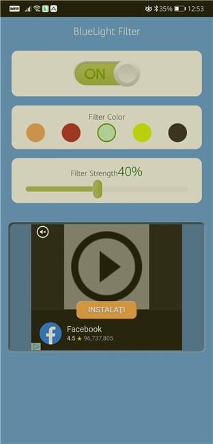 android app night screen