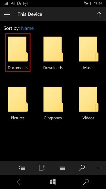 Windows 10 Mobile, Bluetooth, receive, files, find