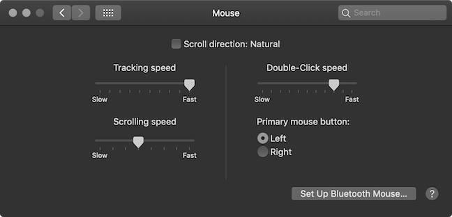 Mouse options with a regular mouse