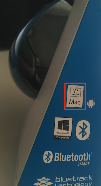 The Mac symbol on the Microsoft Bluetooth Mobile Mouse 3600