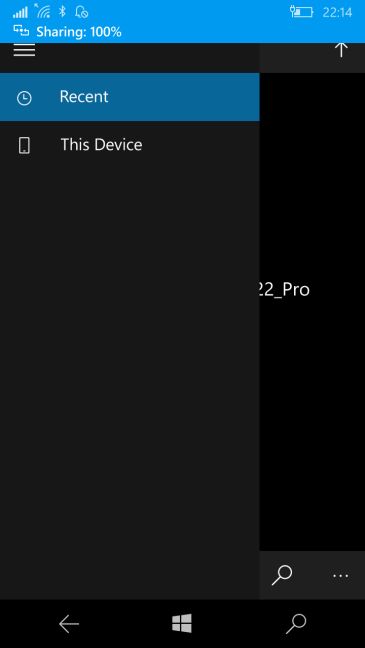Windows 10 Mobile, Lumia, Bluetooth, sharing, files, send