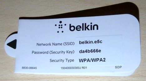 Belkin AC 1000 DB Wi-Fi Dual-Band AC+ Gigabit router